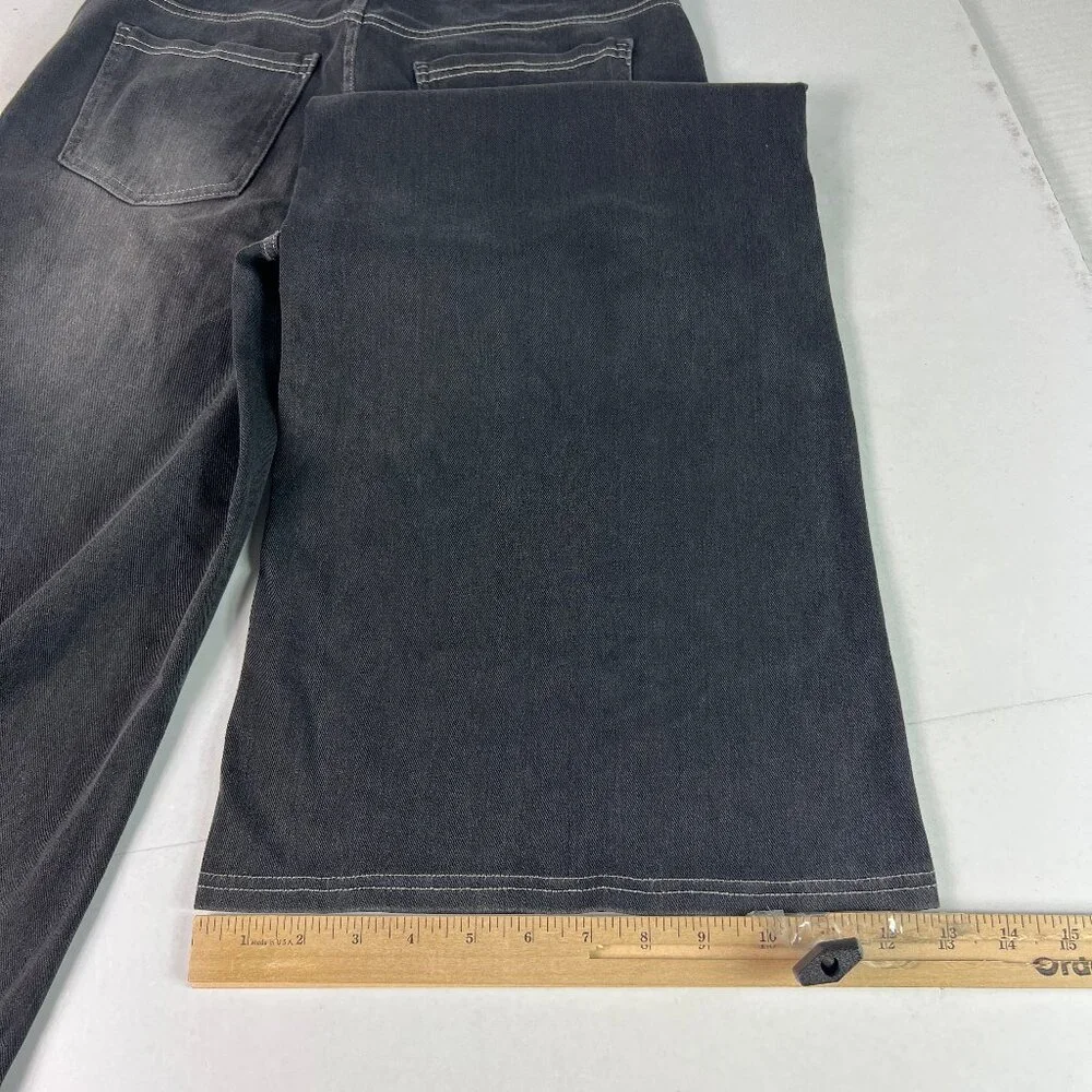 Halara Flex Jeans Women's 27x28* High Rise Wide Leg Black Stretch Denim No Tag - Picture 9 of 16